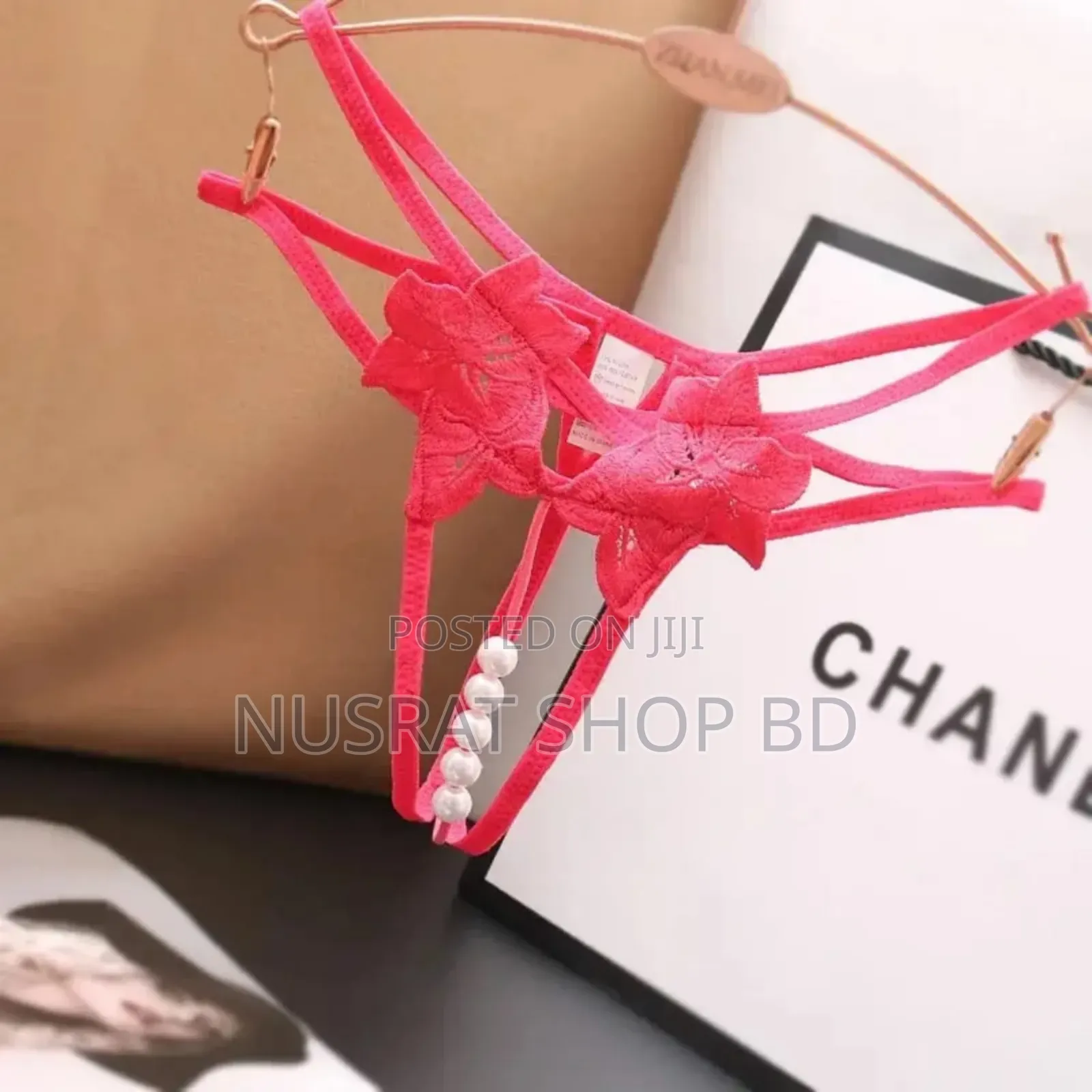 Lace G-Strings and Thongs With Pearls Panties Transparent Lingerie