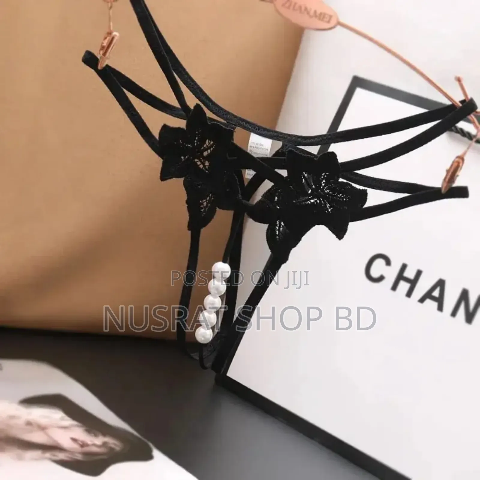 Lace G-Strings and Thongs With Pearls Panties Transparent Lingerie