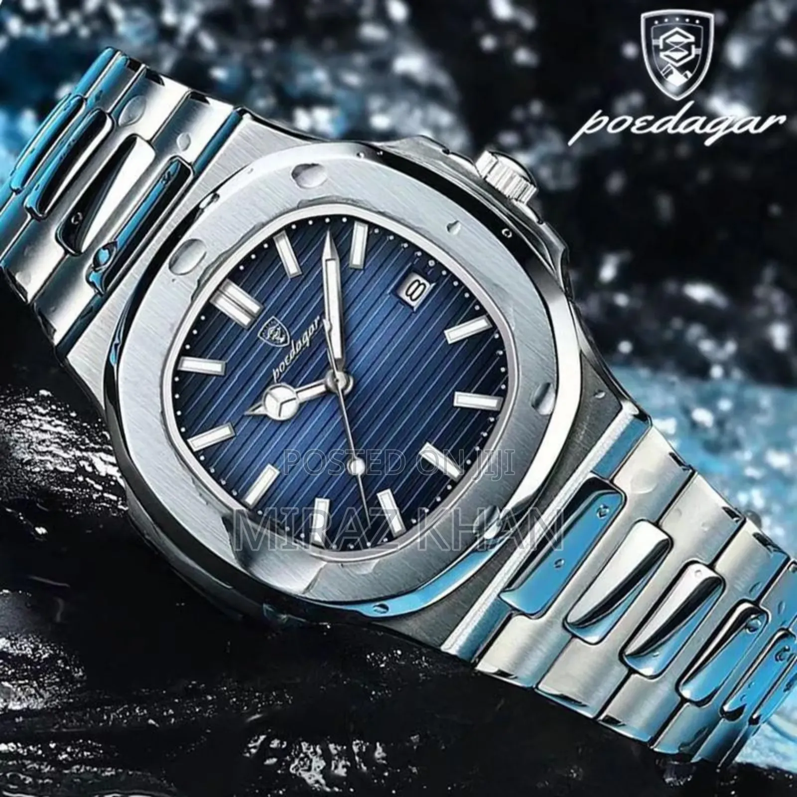 Classic Stainless Steel Wristwatches Poedagar Watch for Men