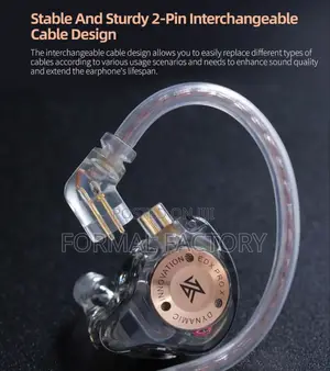 Kz Edx Pro X Earphones Dynamic Sound, Easily Assemble or Chang Wear