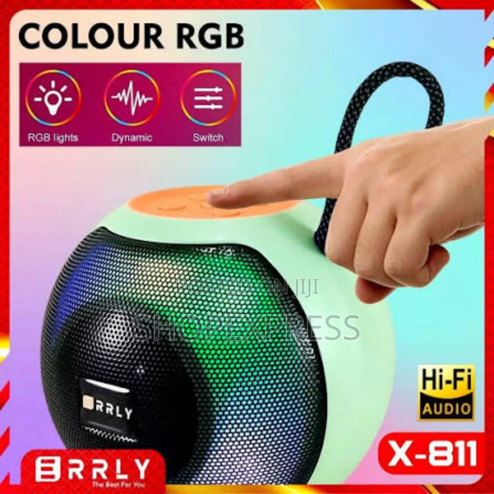 X811 Mini Portable Bluetooth Speaker With RGB Lighting Effect