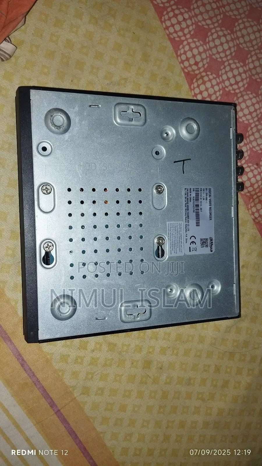 Digital Video Recorder Dh-Xvr1808-1 এবং Toshiba S300 4tb Hard Drive