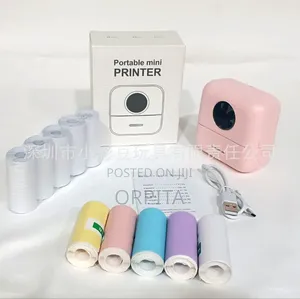 Photo - Portable Mini Printer With 6 Piece Label Paper
