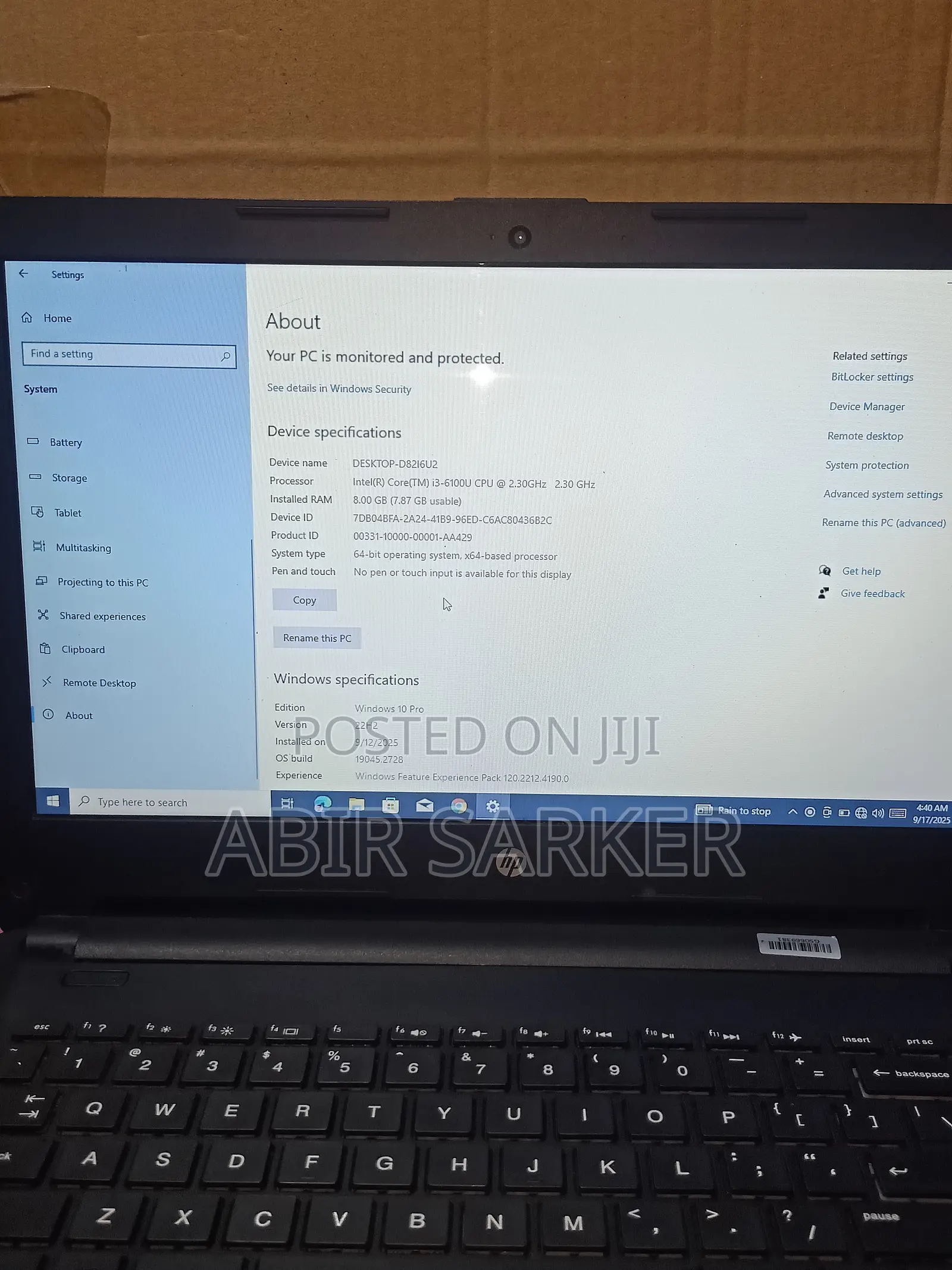 Laptop HP 8GB Intel Core I3 HDD 1T