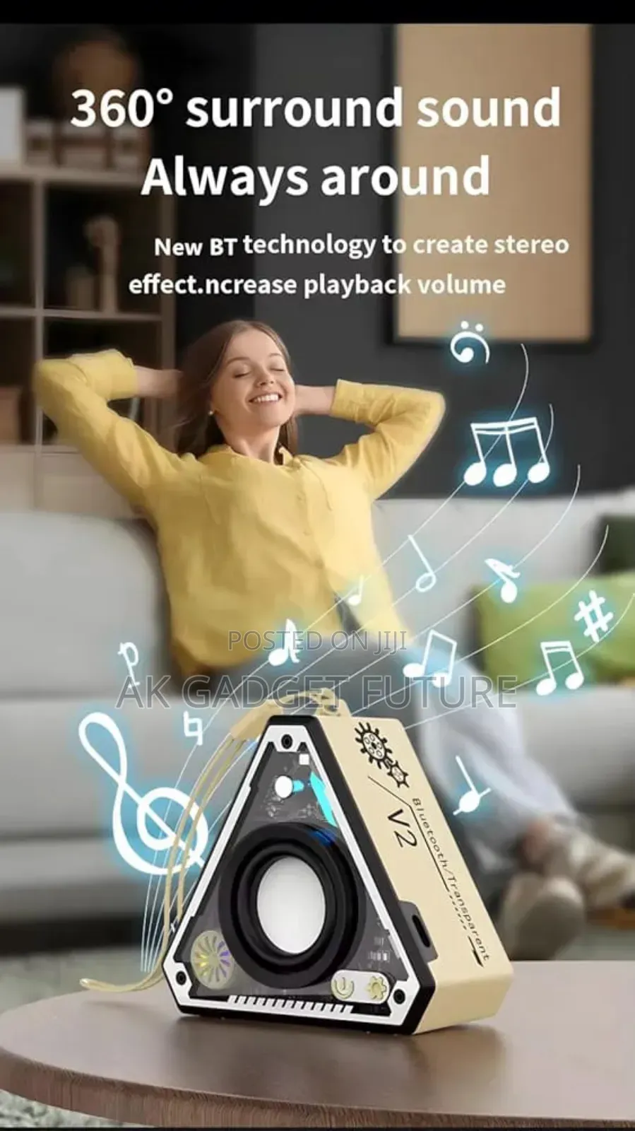 V2 Transparent Mecha Bluetooth Speaker