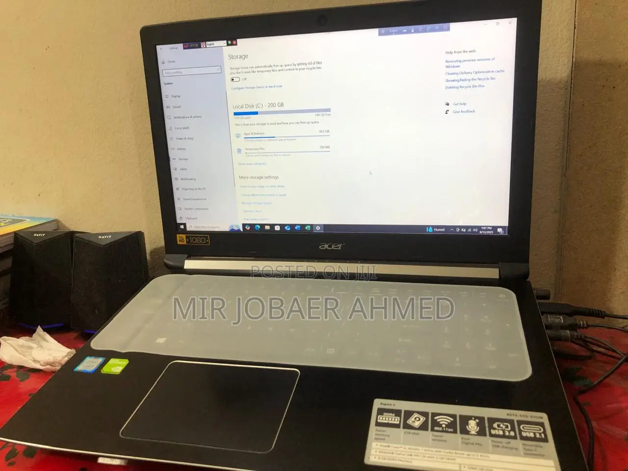 Laptop Acer Aspire 5 8GB Intel Core I5 HDD+SSD 512GB
