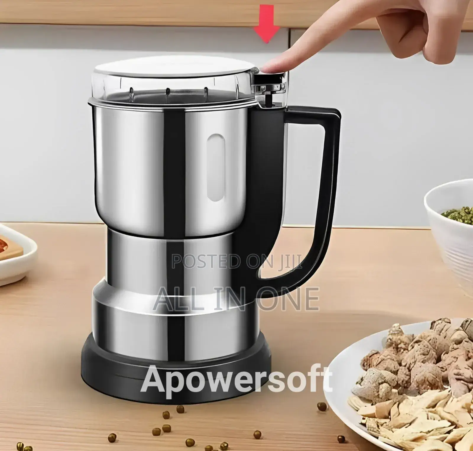 High Power Efficiency :This Coffee Grinder