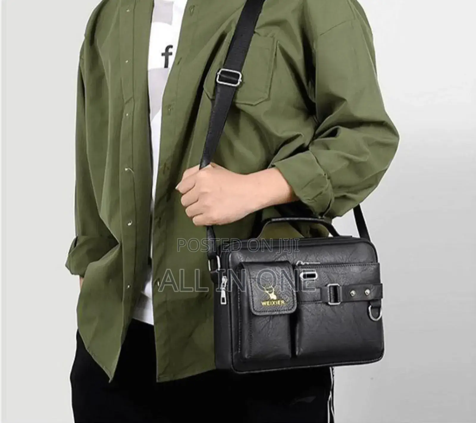 Men's Pu Leather Shoulder Bag (Brown Shape)