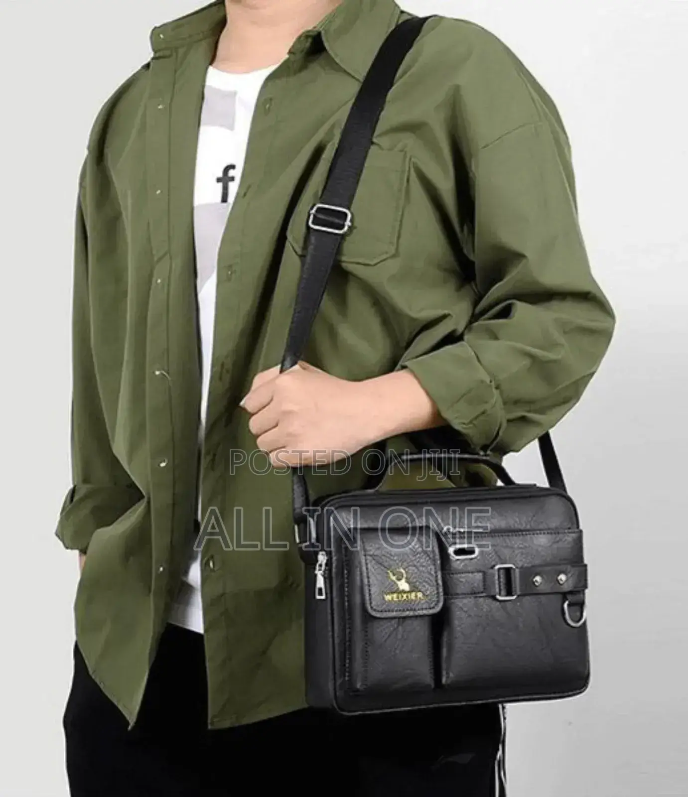 Men's Pu Leather Shoulder Bag (Brown Shape)