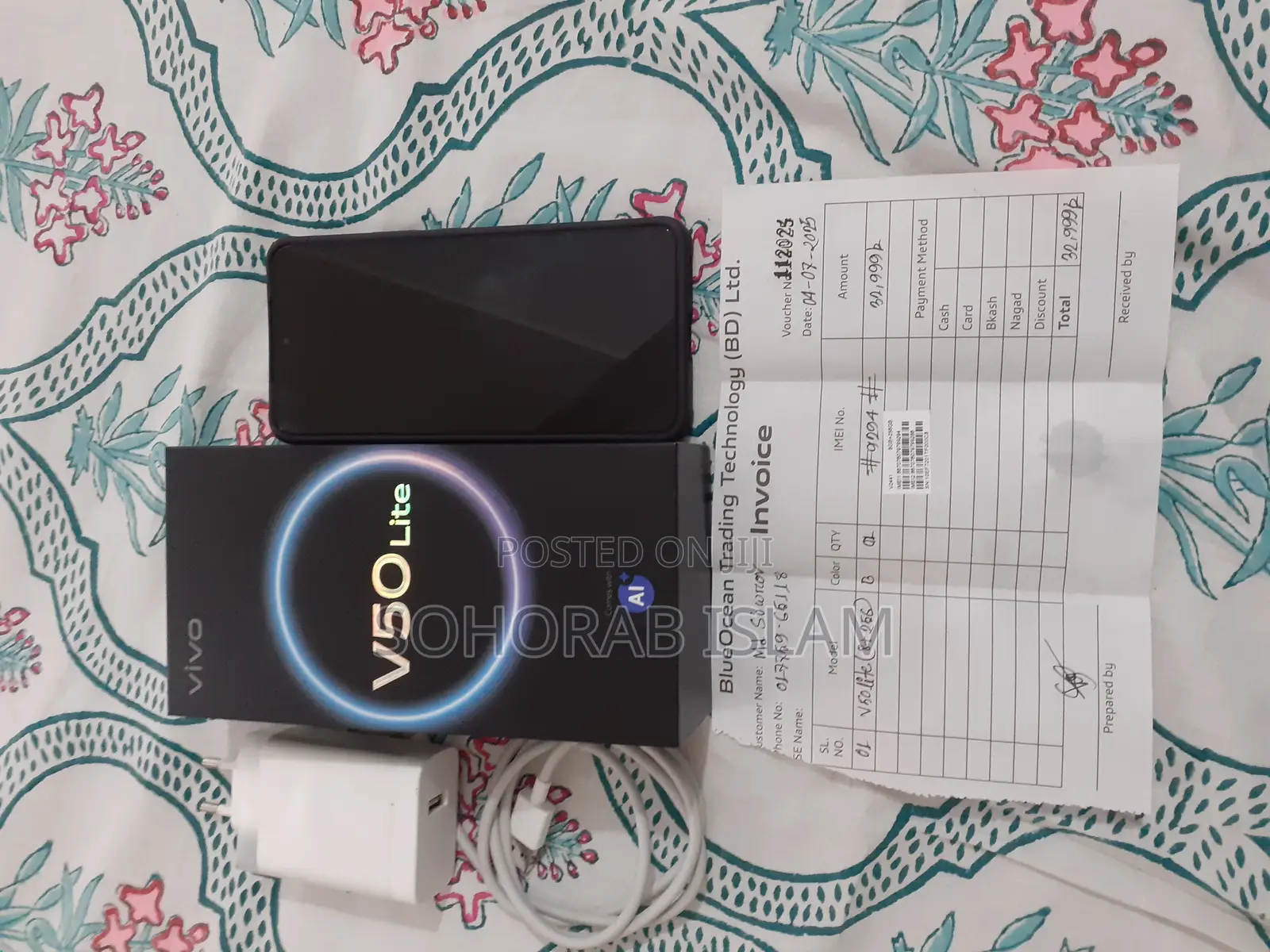 New Vivo V50 Lite 5G 256 GB Black