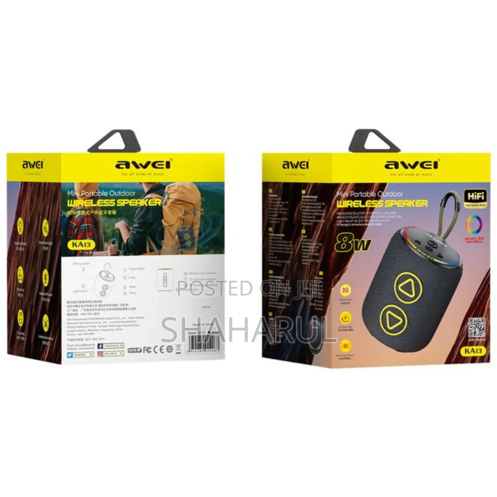 Awei Ka13 Mini Portable Wireless Dynamic RGB Bluetooth Speaker