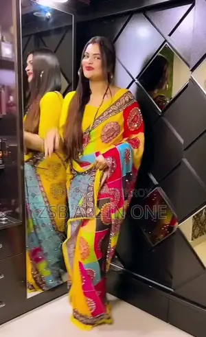 Premium Alpana Saree with Stone Work and Blouse Piece