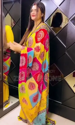 Premium Alpana Saree with Stone Work and Blouse Piece