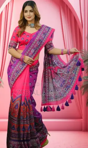 Parsha Saree With Blouse Piece New Collection
