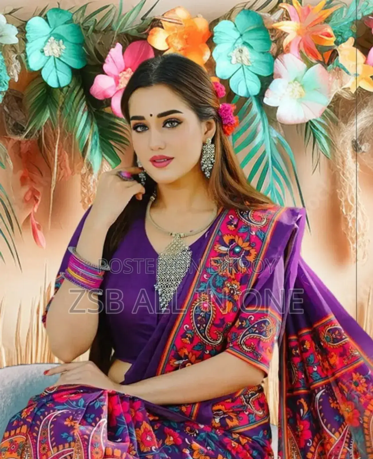 Parsha Saree With Blouse Piece New Collection