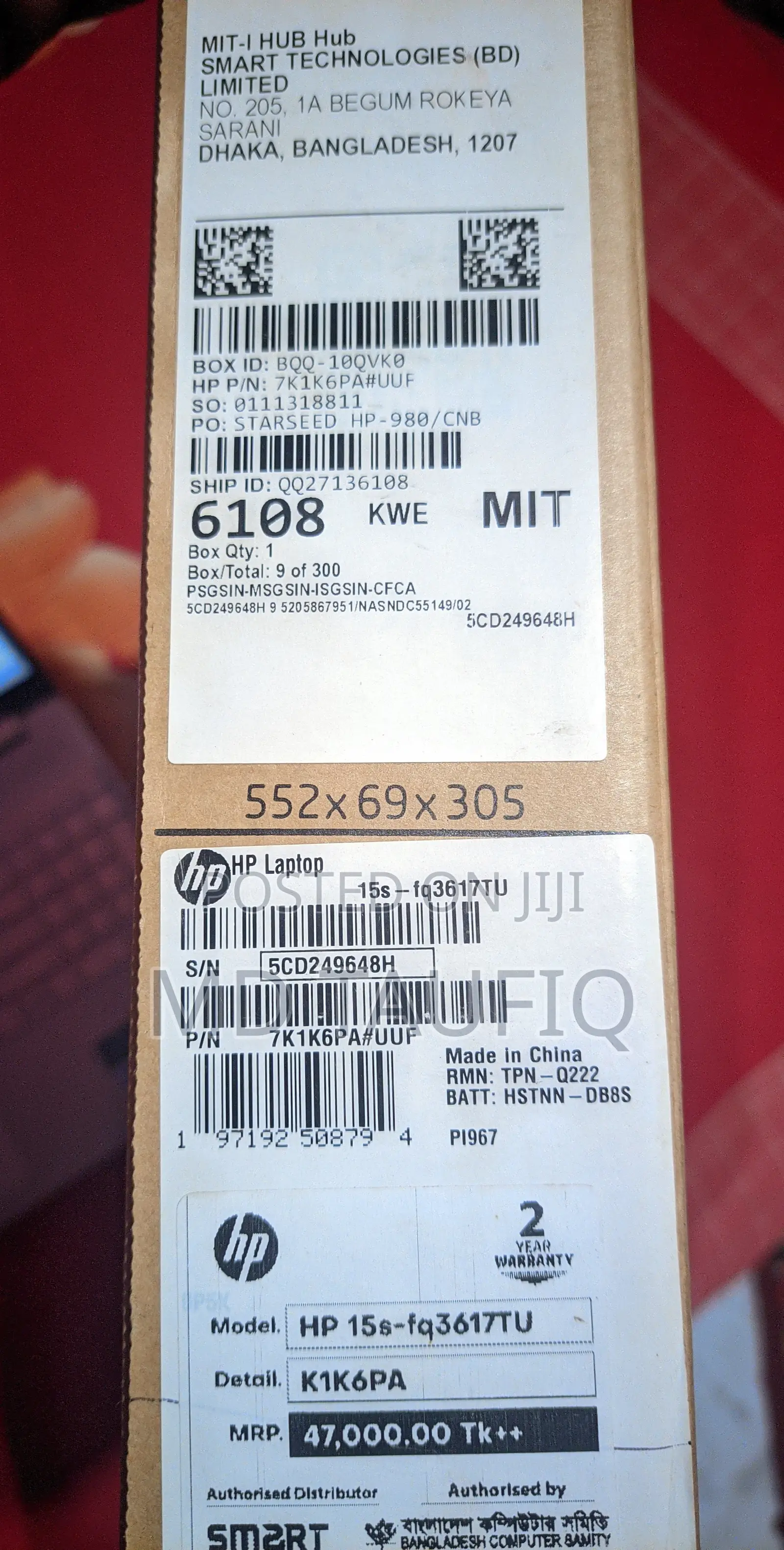 Laptop HP 15s 4GB Intel Celeron SSD 256GB