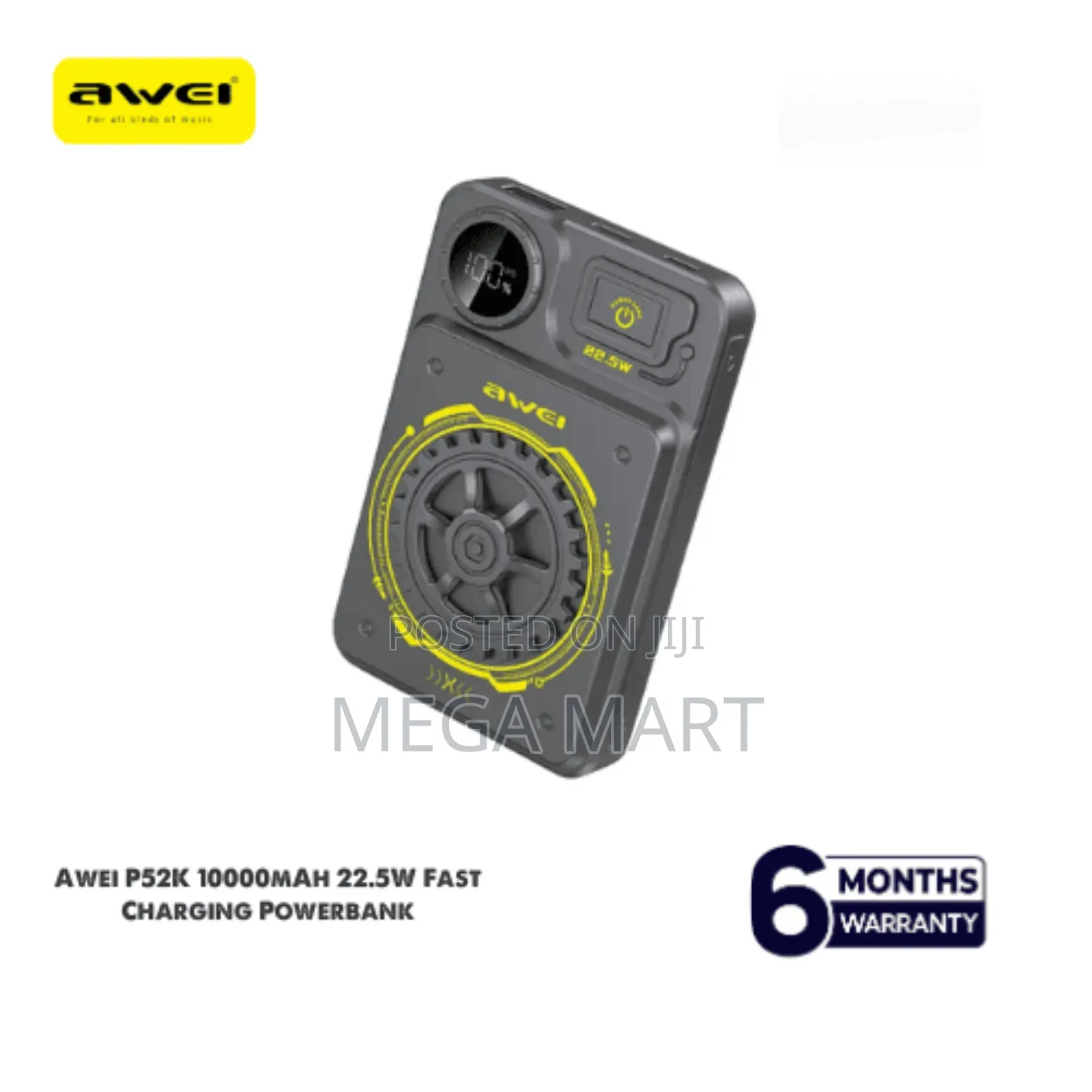 Awei P52k 22.5w 10000mah Magnetic Wireless Powerbank (3103