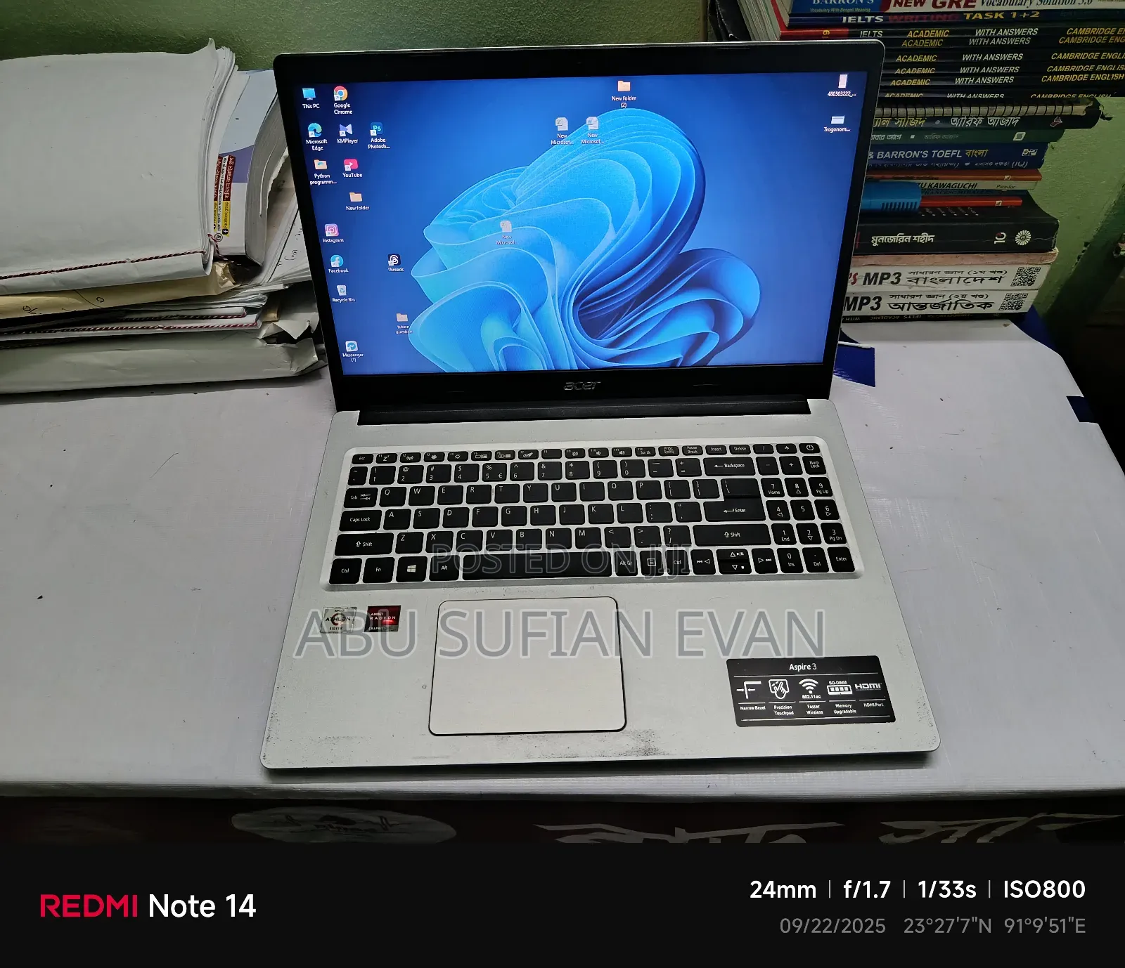 Laptop Acer Aspire 3 A315-23 4GB AMD HDD+SSD 1T