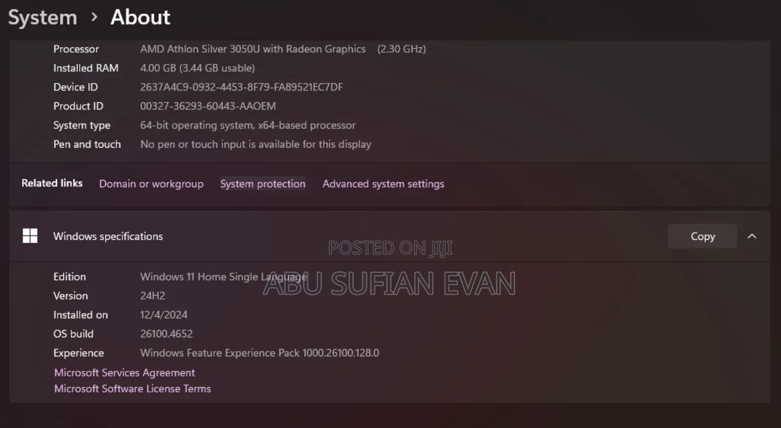 Laptop Acer Aspire 3 A315-23 4GB AMD HDD+SSD 1T