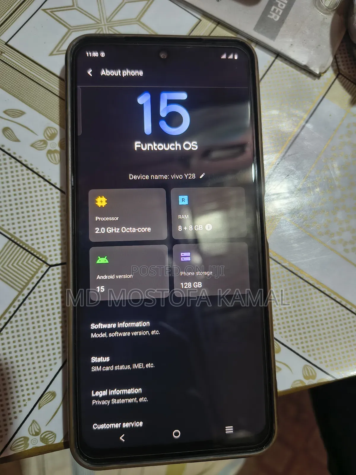 Vivo Y28 8 GB Rose Gold