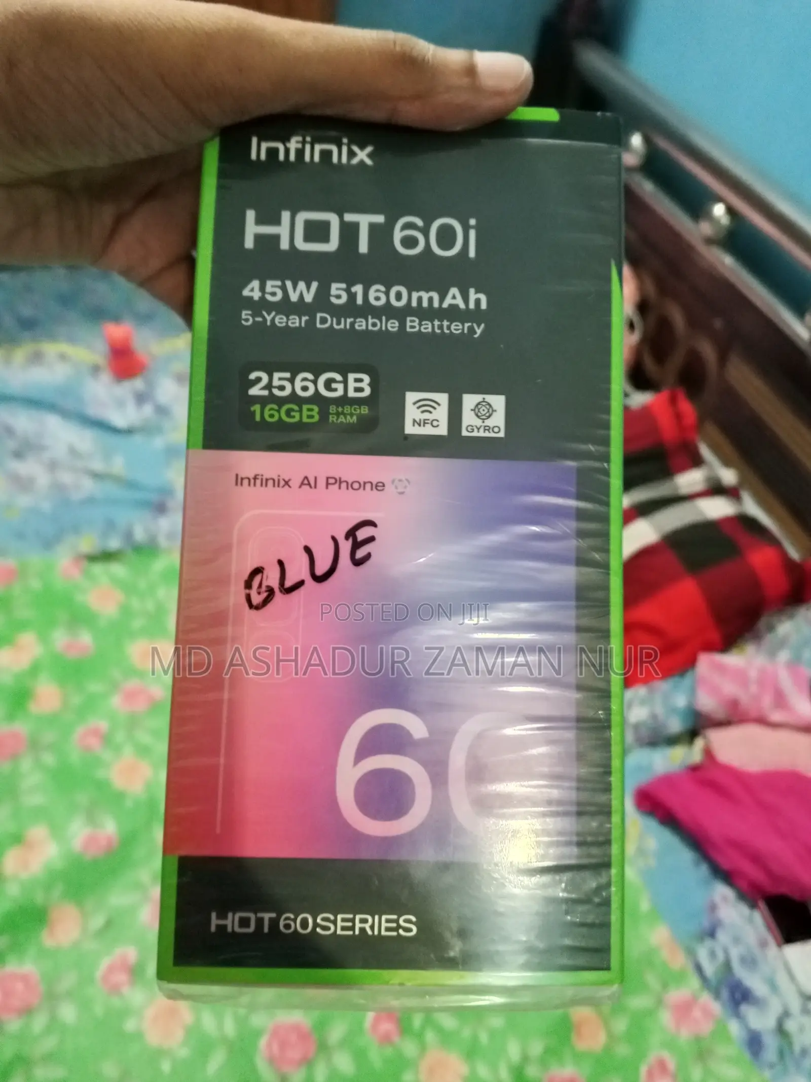 New Infinix Hot 60i 256 GB Blue