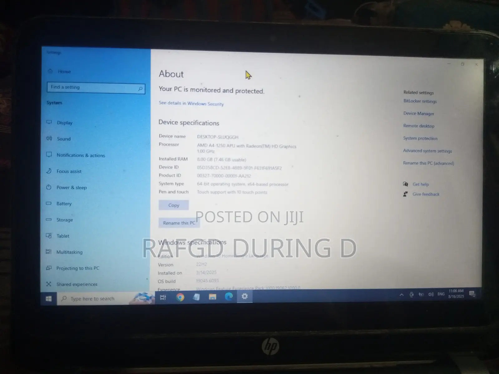Laptop HP EliteBook 840 G3 8GB AMD Ryzen 5 SSD 128GB