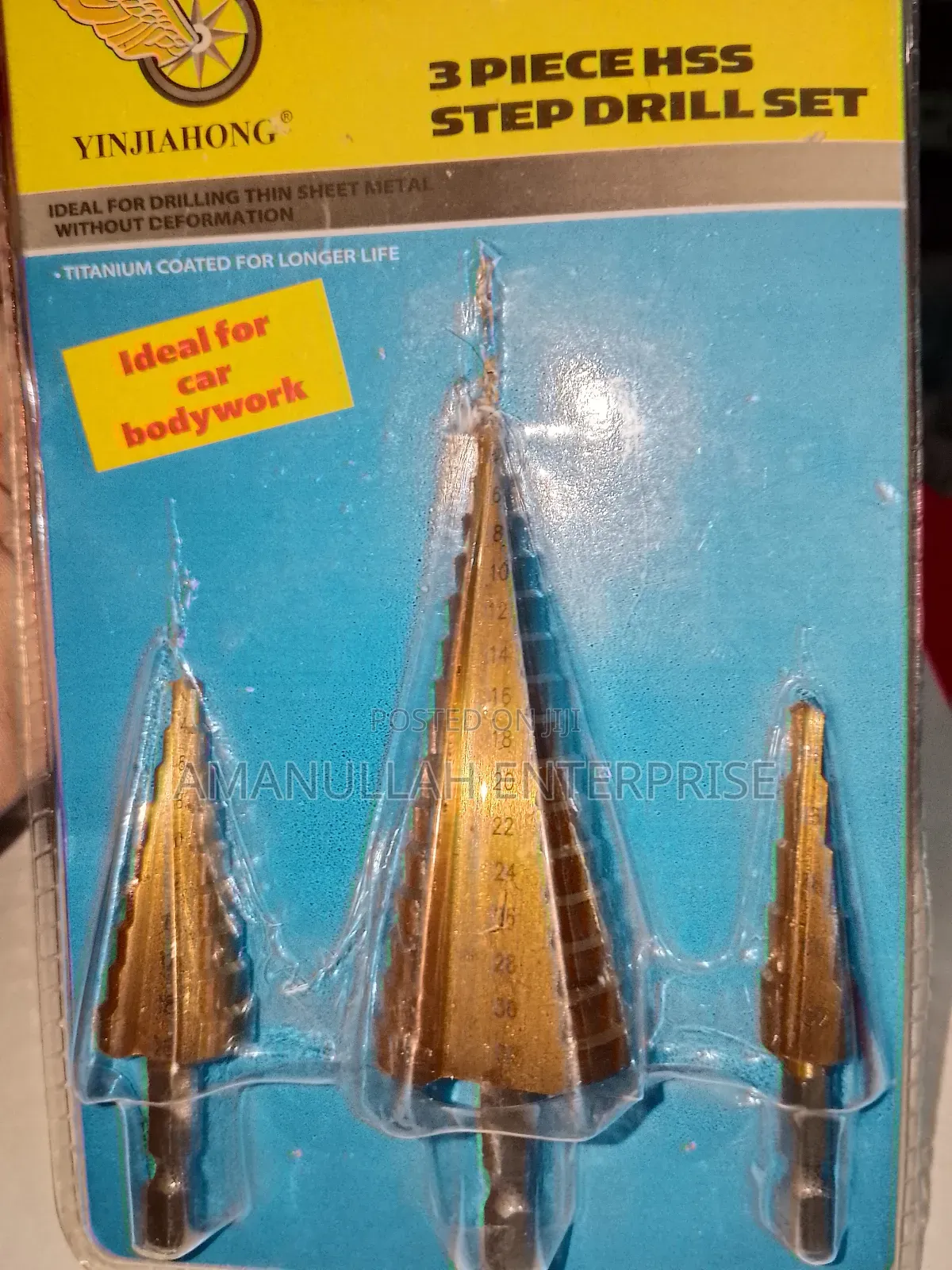 3 Piece HSS (High-Speed Steel) Step Drill Set