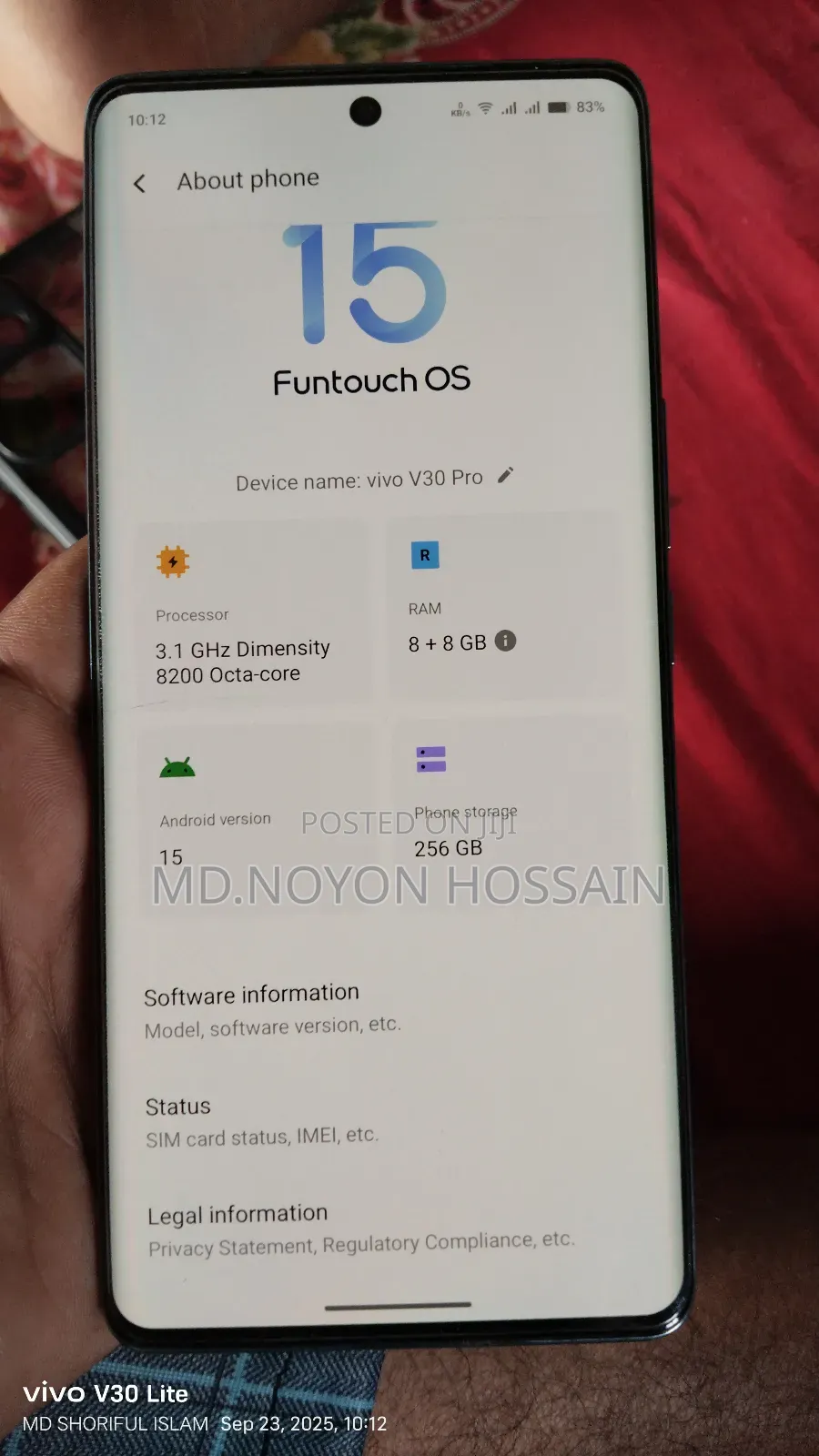 Vivo V30 5G 256 GB Purple