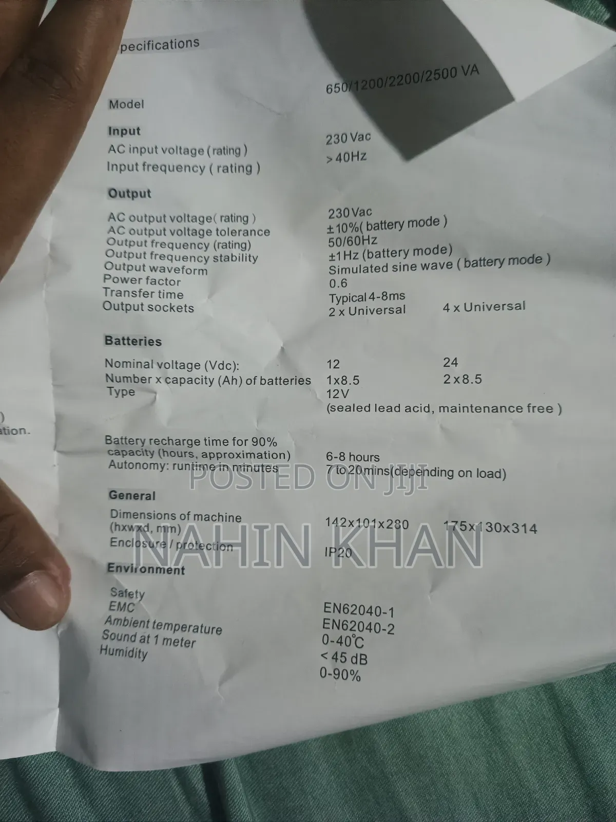 Kstar 650 Va Offline Ups