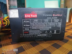 Brand New Power Supply Live Tech 600 Watt Dx-600w