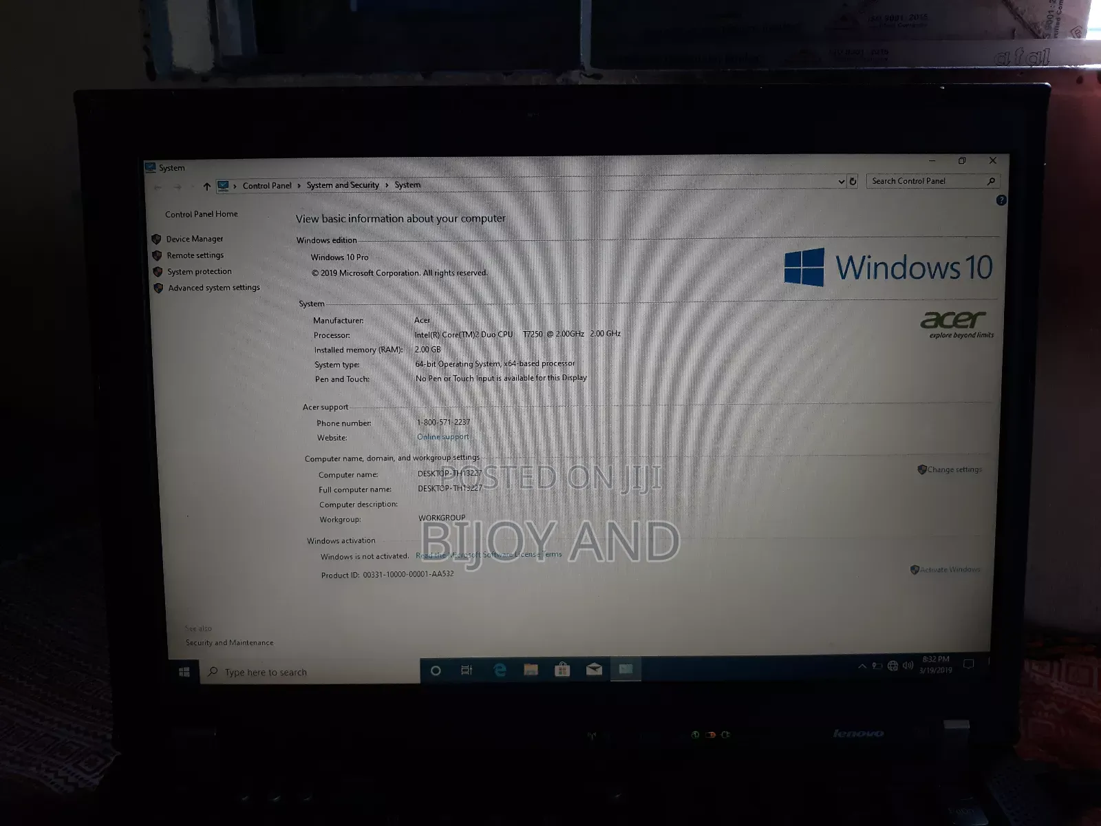 Laptop Lenovo ThinkPad T61 2GB Intel Core 2 Duo SSD 350GB