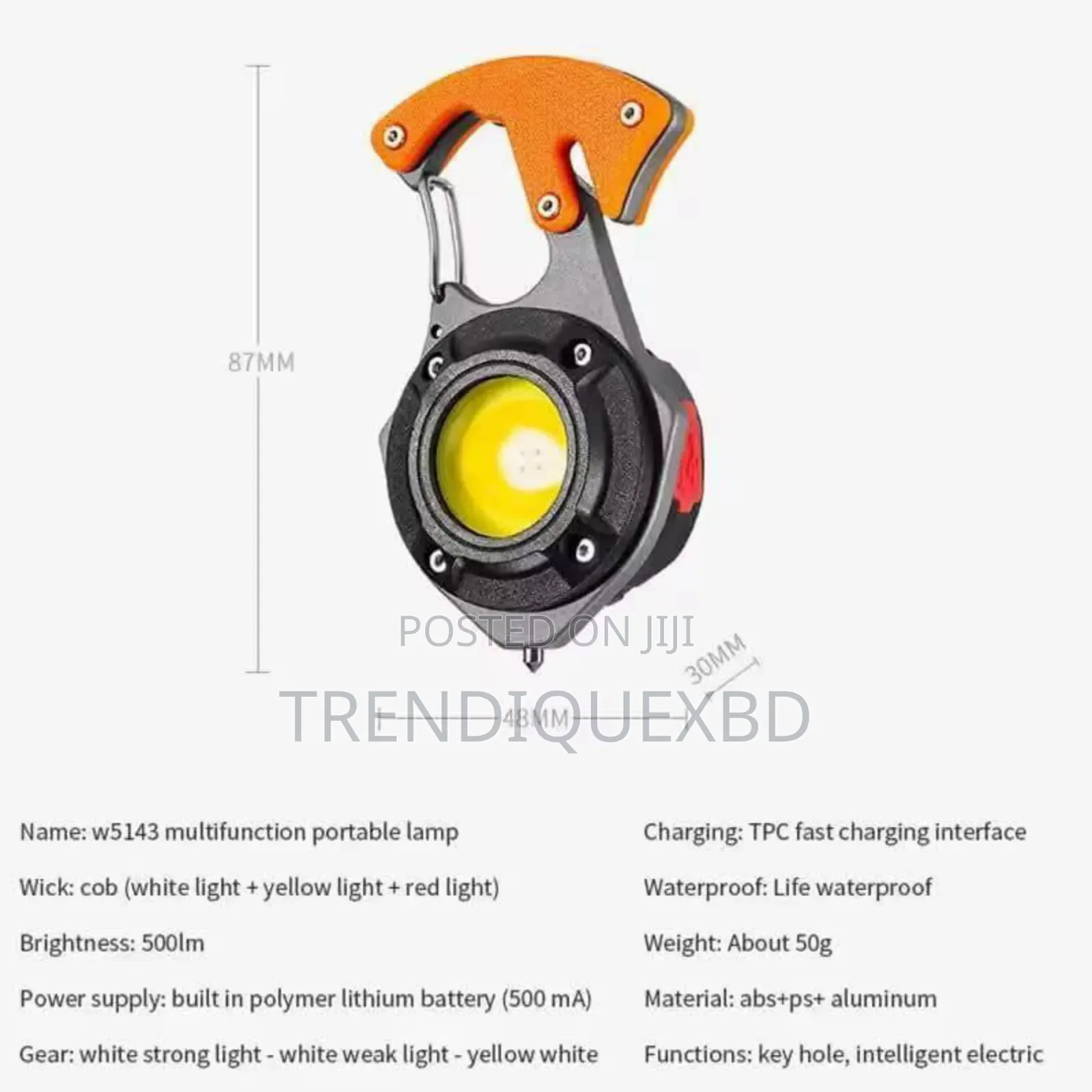 Led Rechargeable Keychain Light – 6 Modes, Multi-Function
