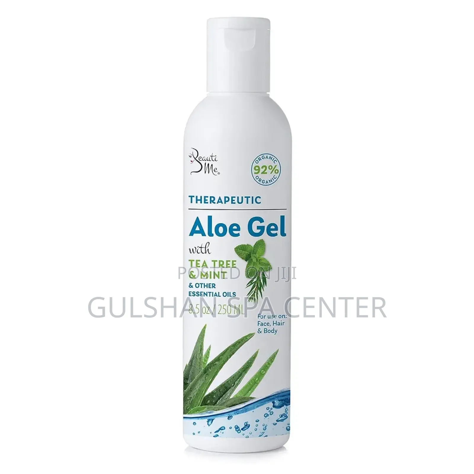 Organic Aloe Vera Gel for Face, Skin, Hair, Sunburn Relief, Infused