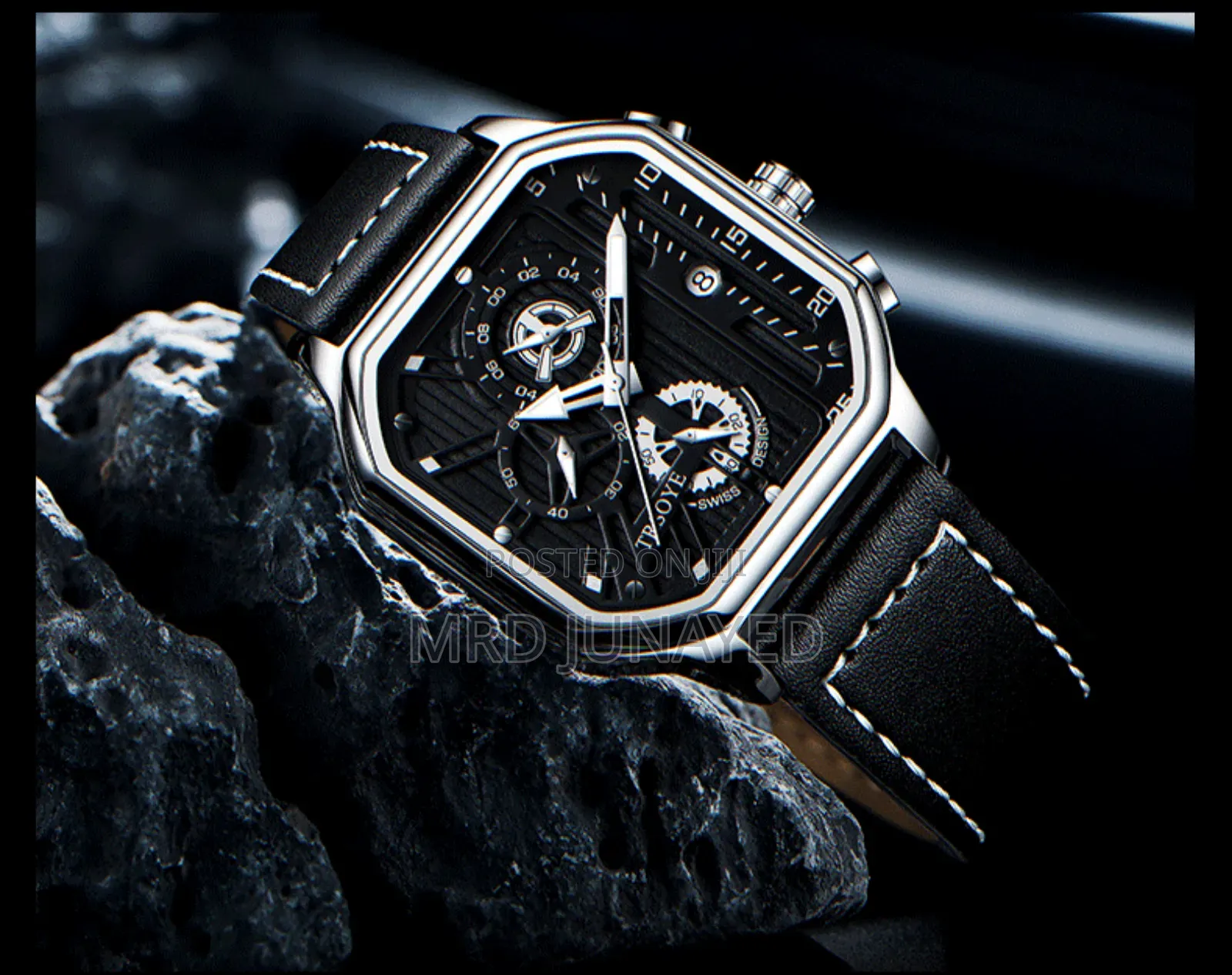 New Luxury Fashion Leather Belt Wrist-Watche for Men