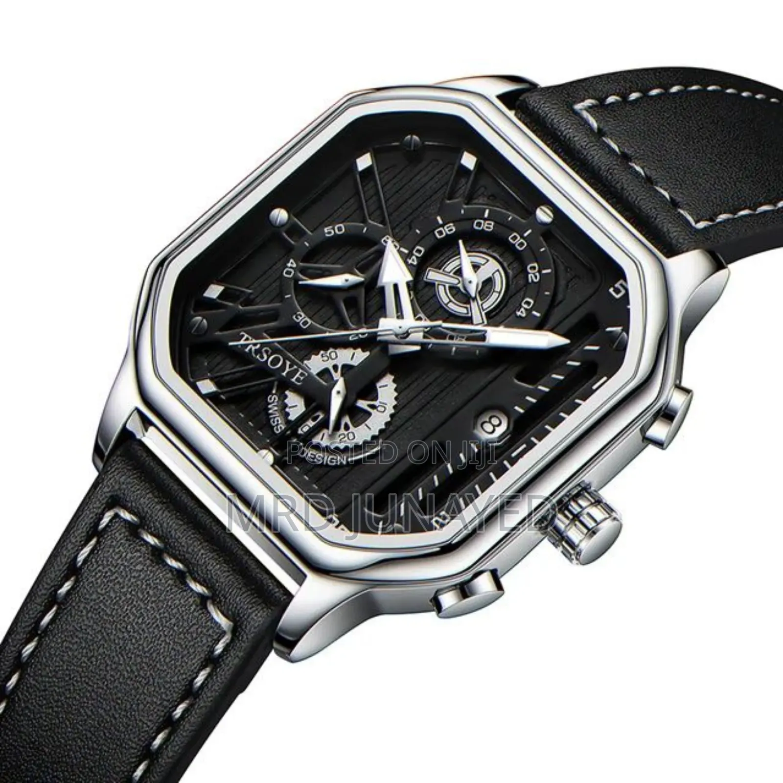 New Luxury Fashion Leather Belt Wrist-Watche for Men