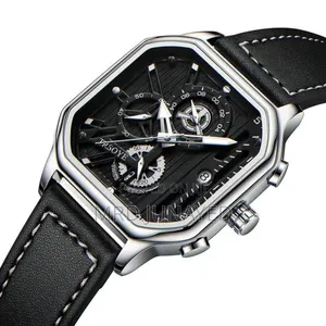 New Luxury Fashion Leather Belt Wrist-Watche for Men