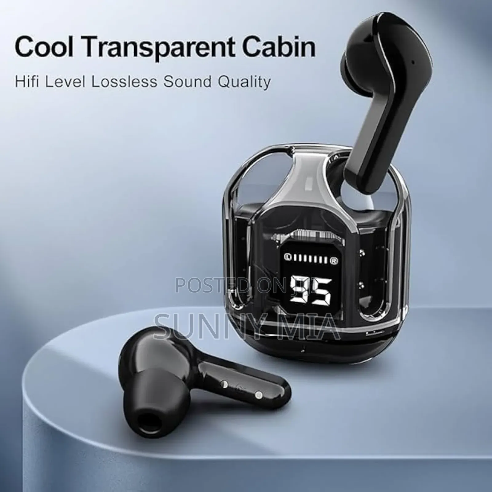 Original T2 Wireless Bluetooth Earphone Transparent Hifi Headphones