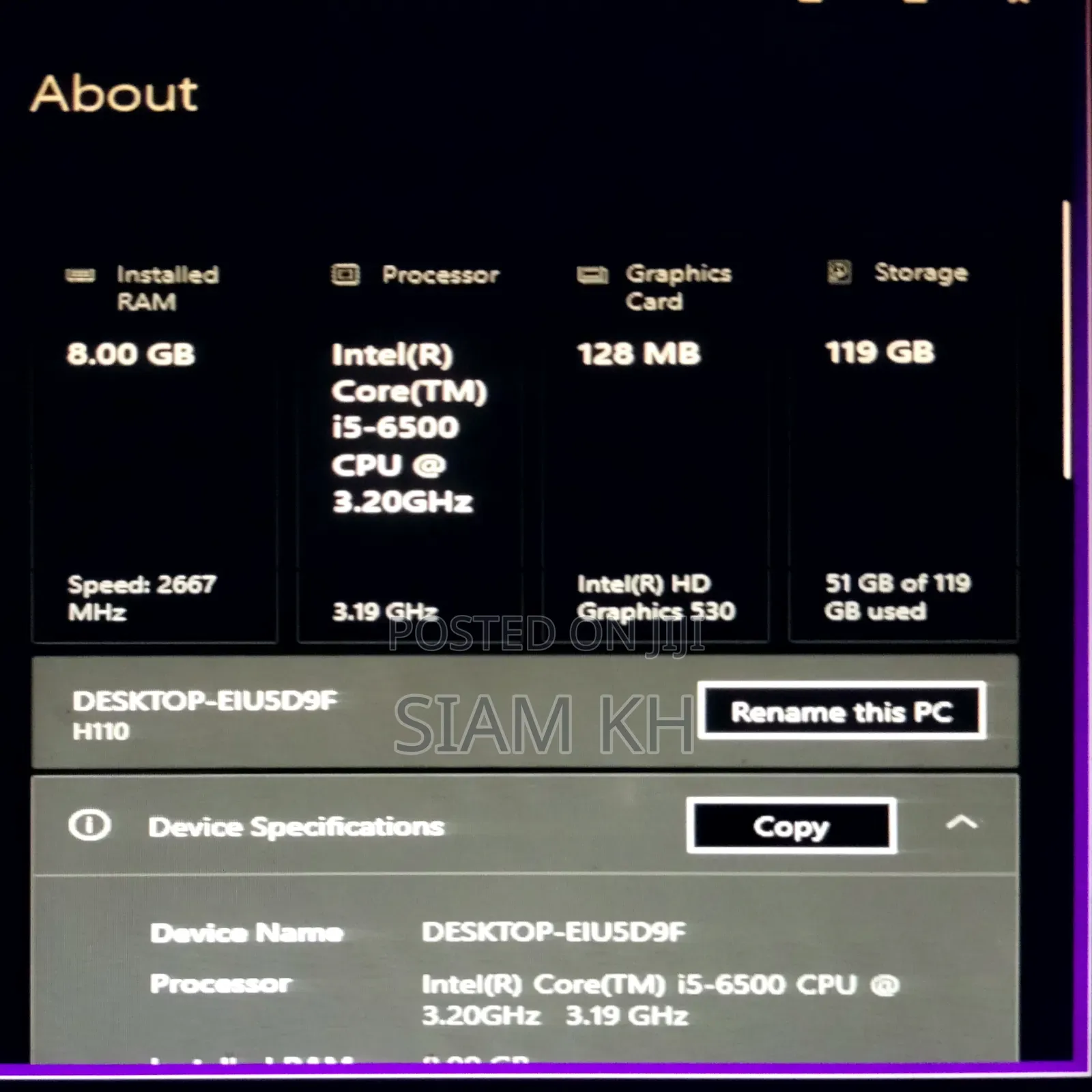 New Gigabyte GB-BSi5HA-6200 8GB Intel Core I5 SSD 128GB