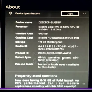 New Gigabyte GB-BSi5HA-6200 8GB Intel Core I5 SSD 128GB