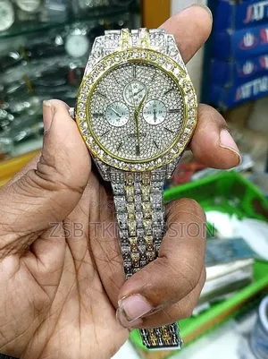 Men's Womens Round Silver Wh Gold Radium Dial Wrist Watch Band Luxury