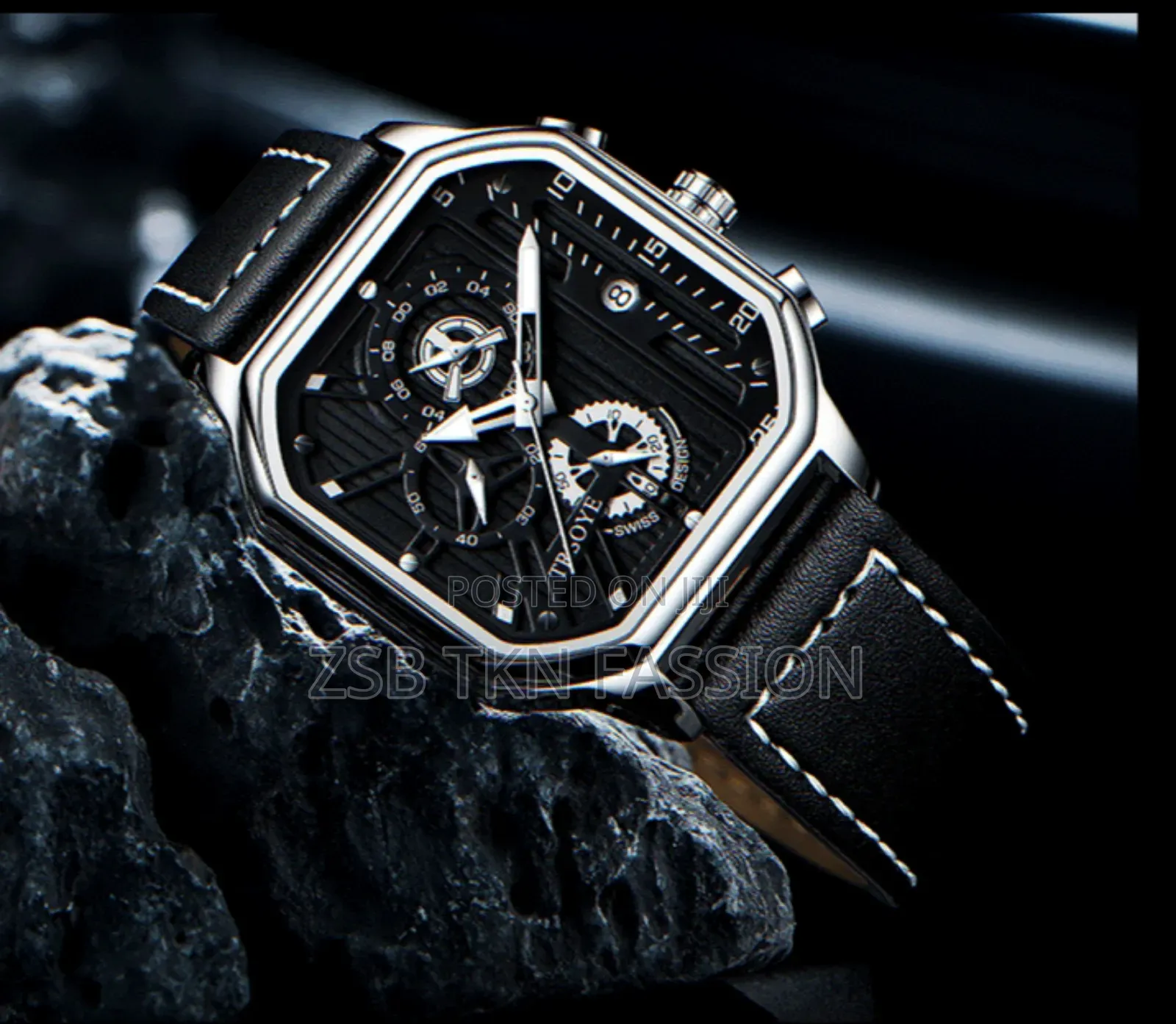 New Luxury Fashion Leather Belt Wrist-Watche for Men