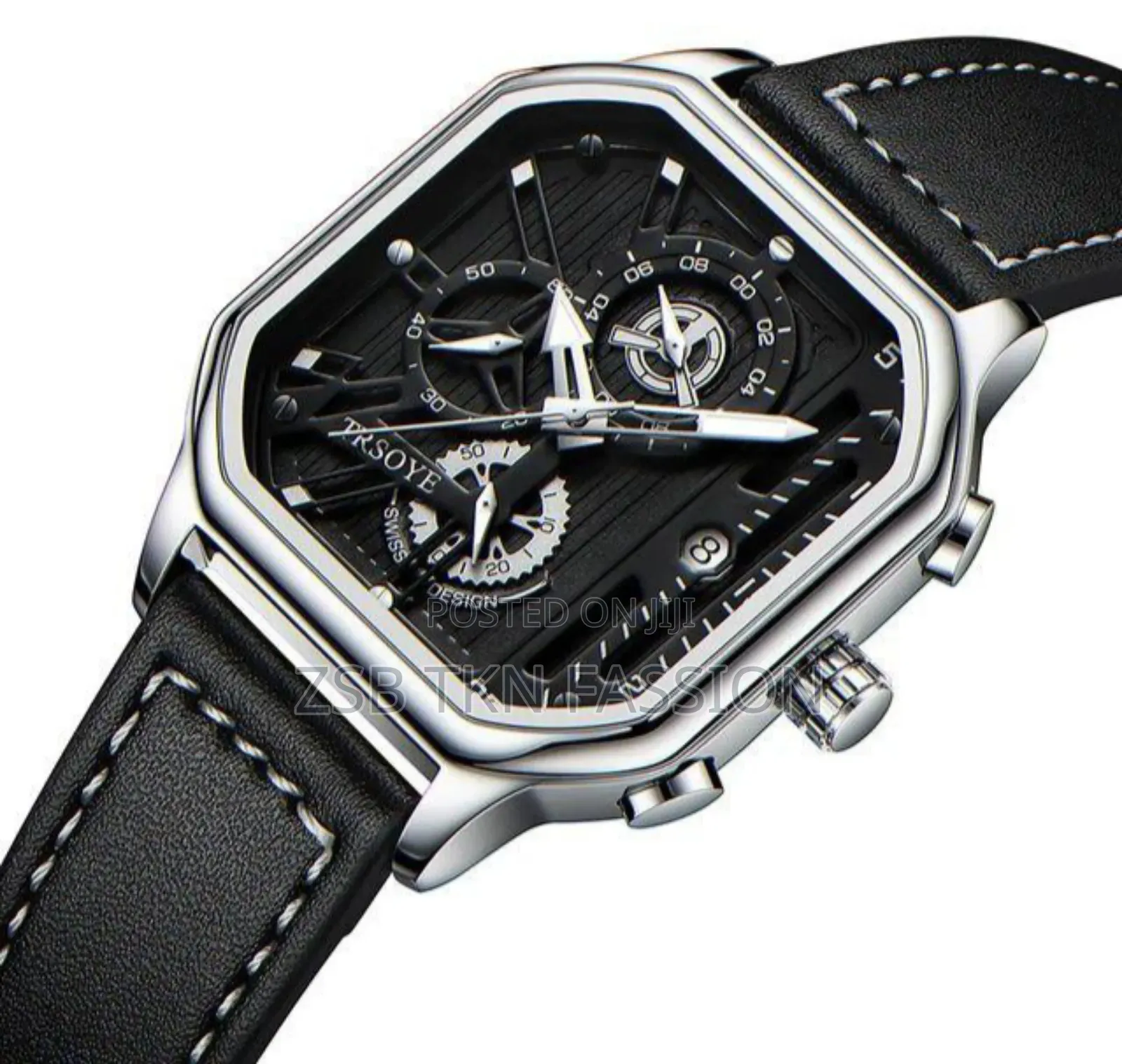 New Luxury Fashion Leather Belt Wrist-Watche for Men