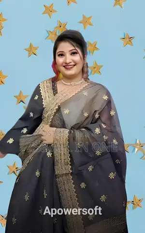 Semi Moslin Sharee With Blouse Piece New Update