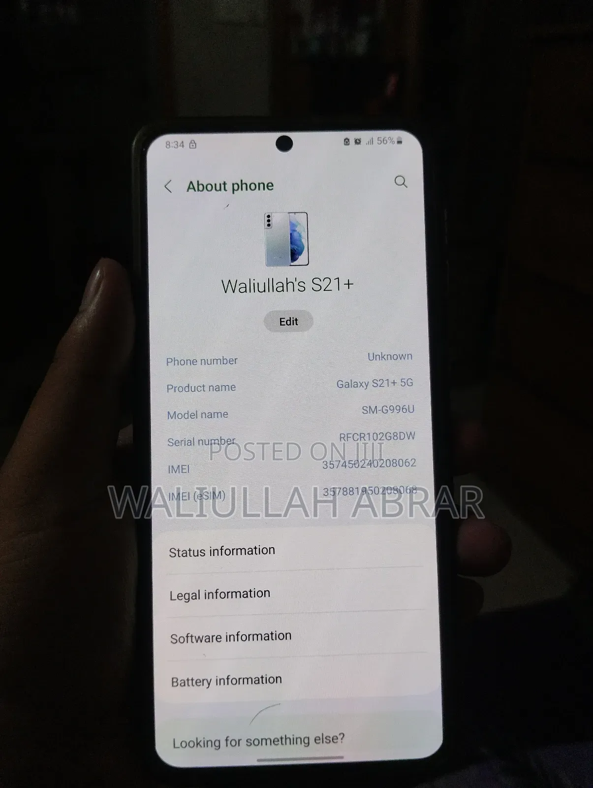 Samsung Galaxy S21+ 5G 128 GB Silver