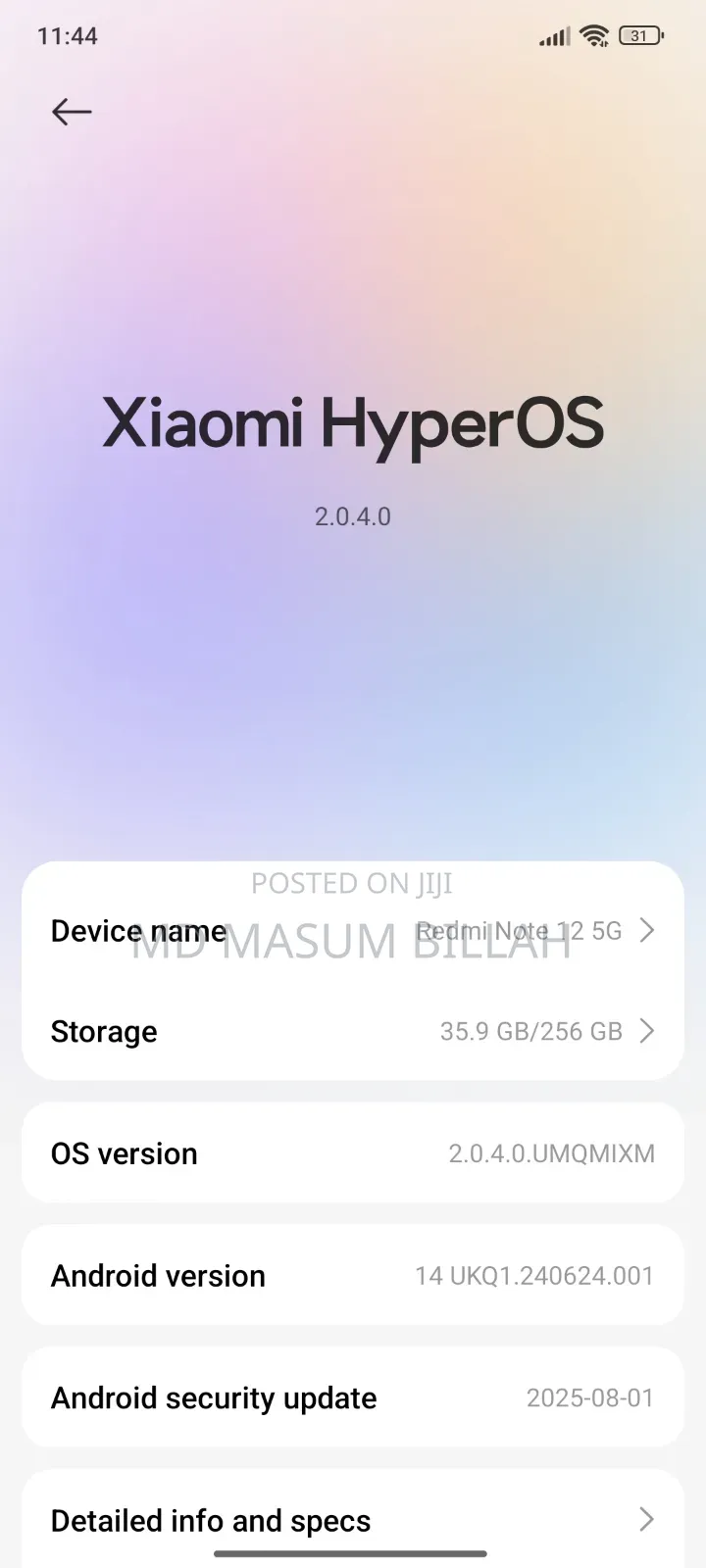 Xiaomi Redmi Note 12 5G 256 GB White