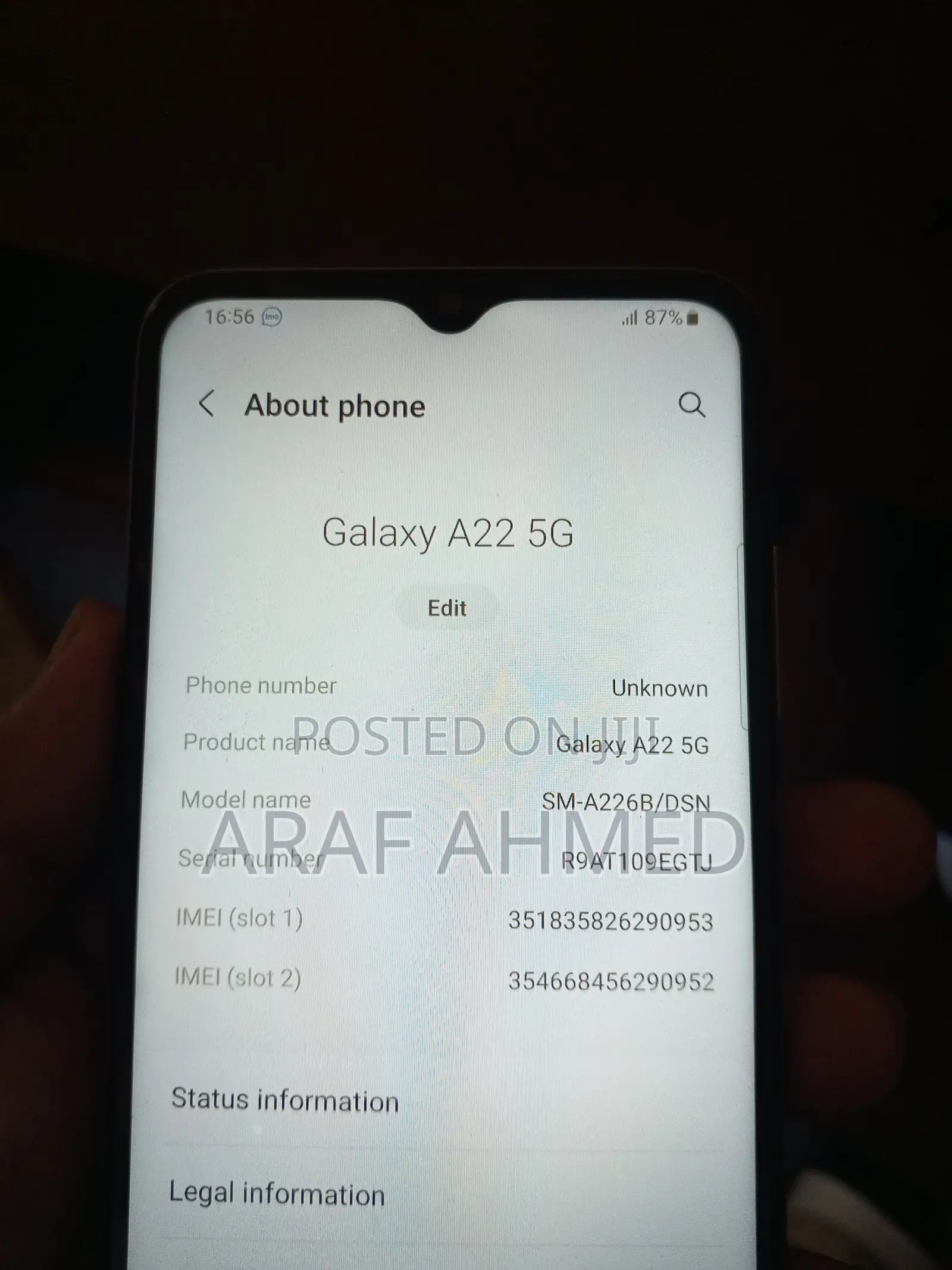 Samsung Galaxy A22 64 GB White