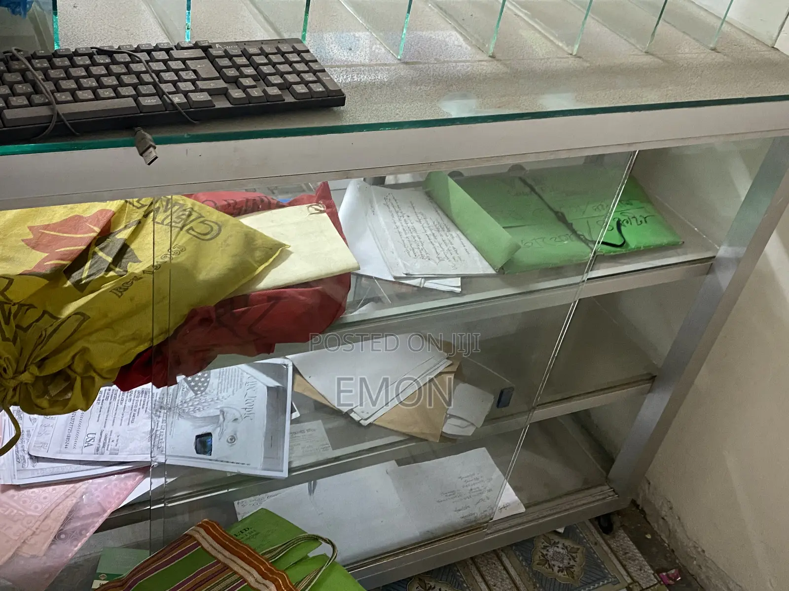 Drawer Glass Cabinet