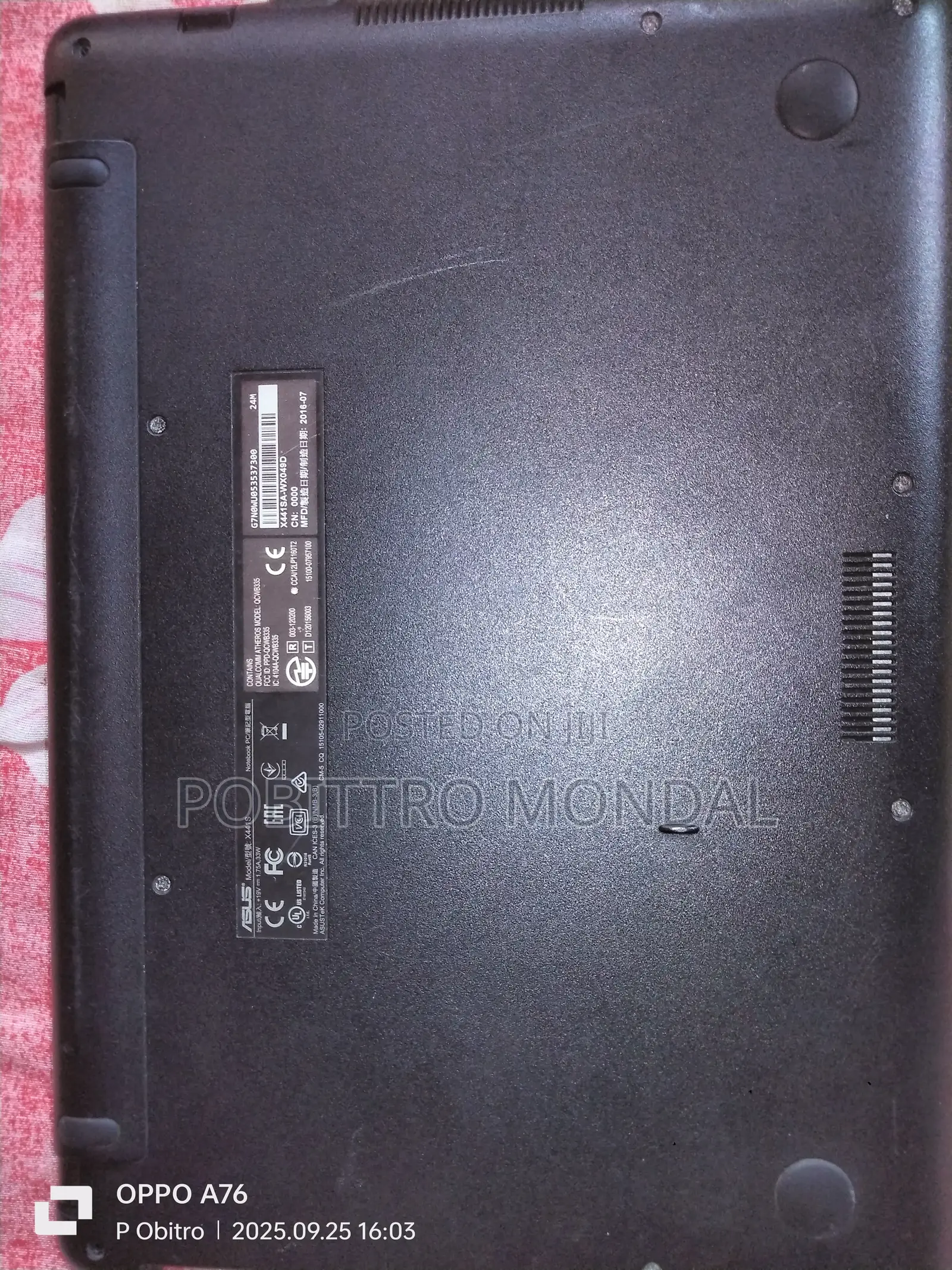 Laptop Asus X44H 4GB Intel Core I5 HDD+SSD 500GB