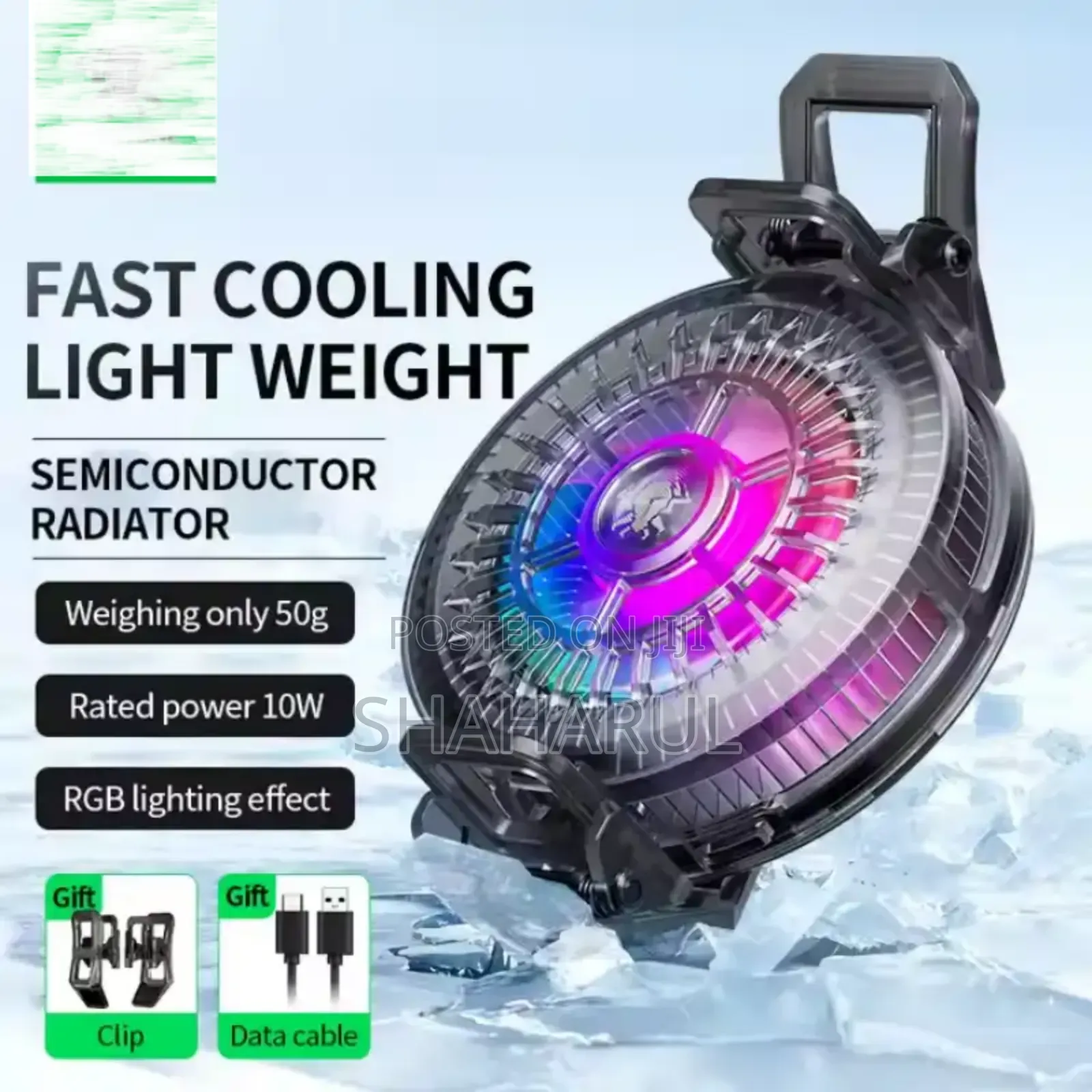 Plextone Uf1 RGB Mobile Cooler | ম্যাগনেটিক ফোন কুলার |