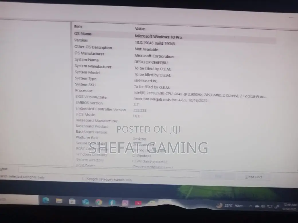 Desktop Computer 16GB Intel Core I7 SSD 128GB